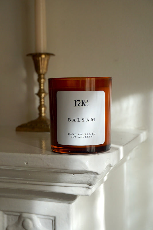FRONT FACING SHOT OF BALSAM CANDLE